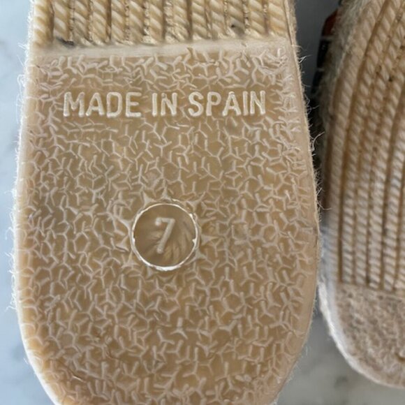 KATE SPADE Lara Denim Jute Leather Tab Espadrille Flat 7 - Picture 8 of 16